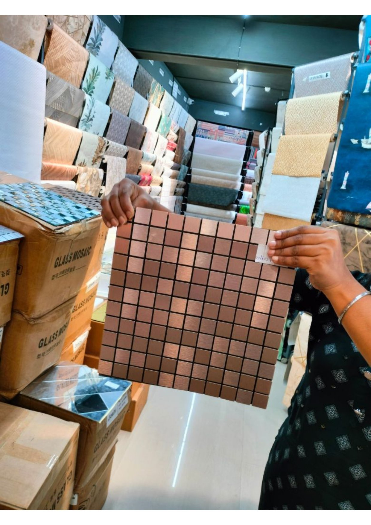 Self Adhesive Glass Mosaic Tile