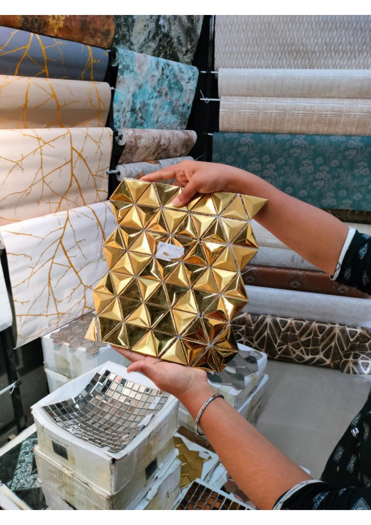 Self-Adhesive Acrylic Mirror Mosaic Tile